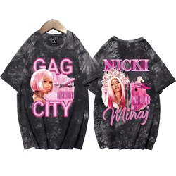 Nicki Minaj różowa Friday 2 koszule Tie Dye T Shirt letnie kobiety z okrągłym dekoltem T Shirt prezent dla fanów