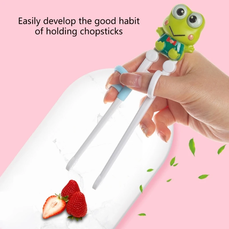 Cartoon Children Eat Training Chopsticks Baby-Learning Dinosaur-Frog