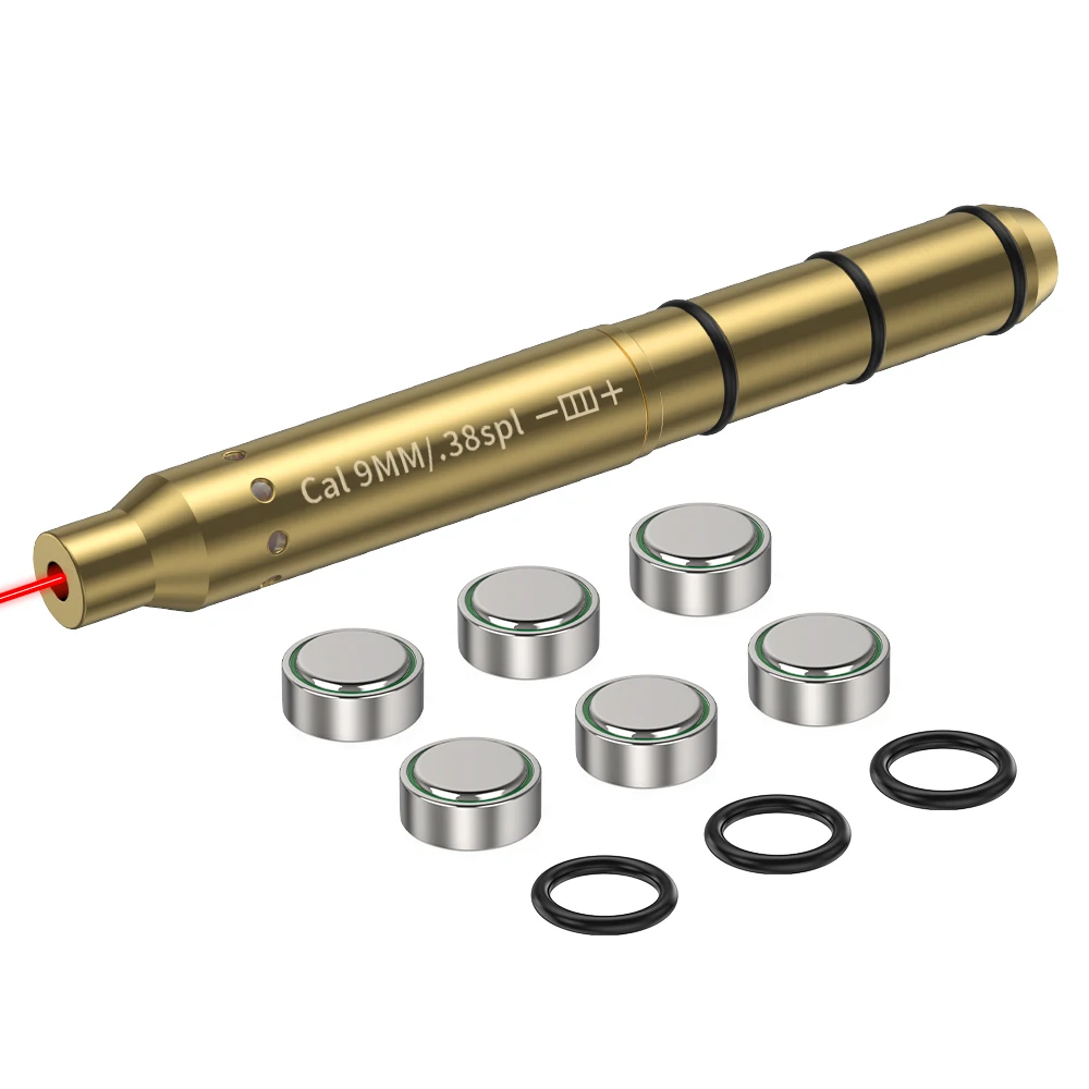 9MM/38SPL Red Laser Boresighter Patrone Dot Sight für Pistole & Zielfernrohr - Jagdzubehör Training Shooting Sight
