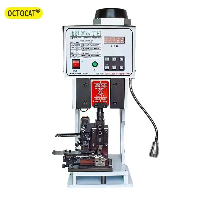 Imagem -02 - Máquina de Friso Terminal 220v 110v 1.5t4t Cabo Plano Automático Conectores Crimper Terminais Múltiplos Compactador de Terminal