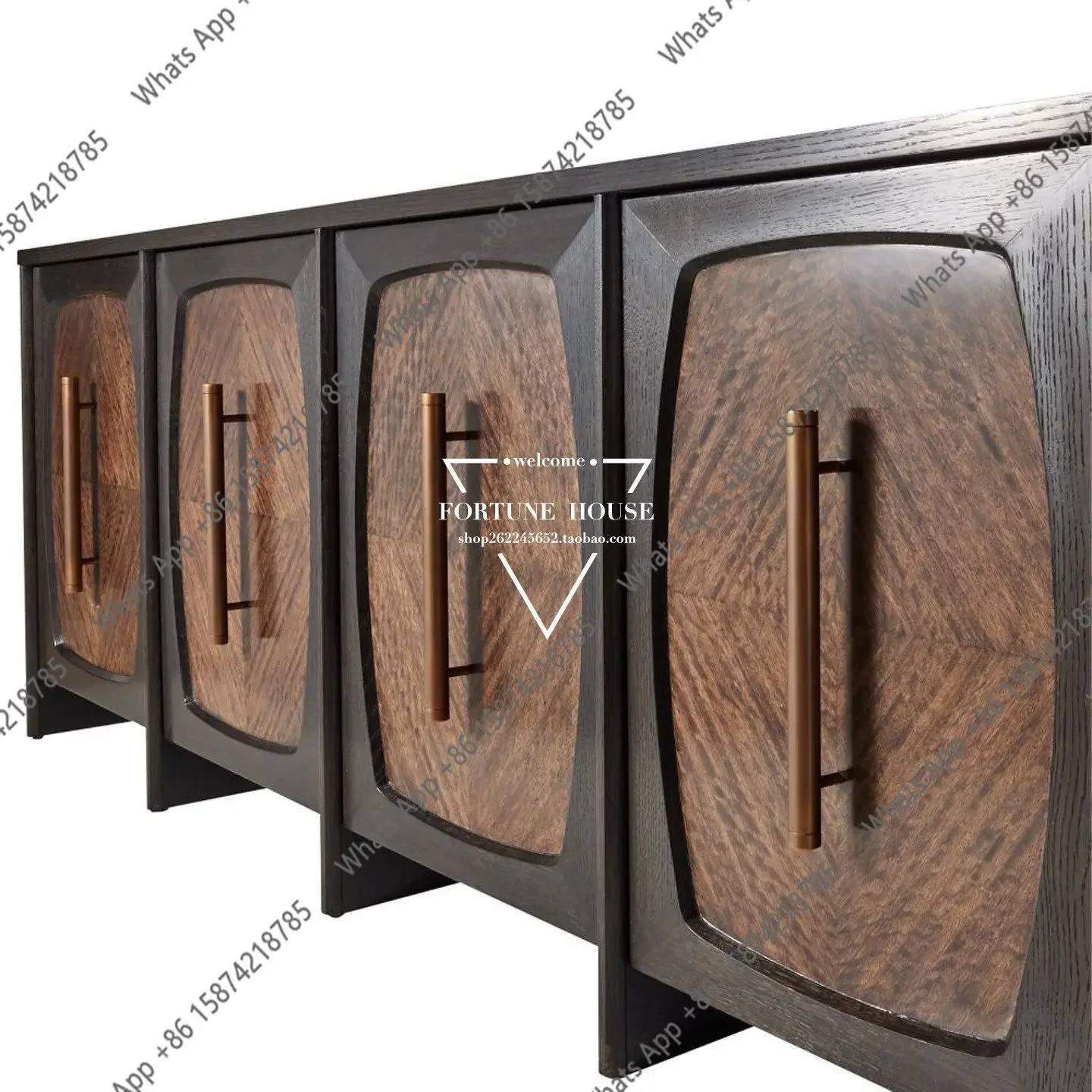 American Rural Solid Wood Dining Side Cabinet Designer Creative Entrance Cabinet Foyer Decorative Cabinet Storage Household X29