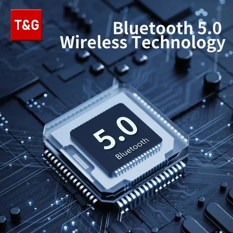 T & G TG344 speaker Bluetooth nirkabel, pengeras suara lampu LED segitiga dapat diatur mendukung kartu TF pemutaran USB jika/Radio