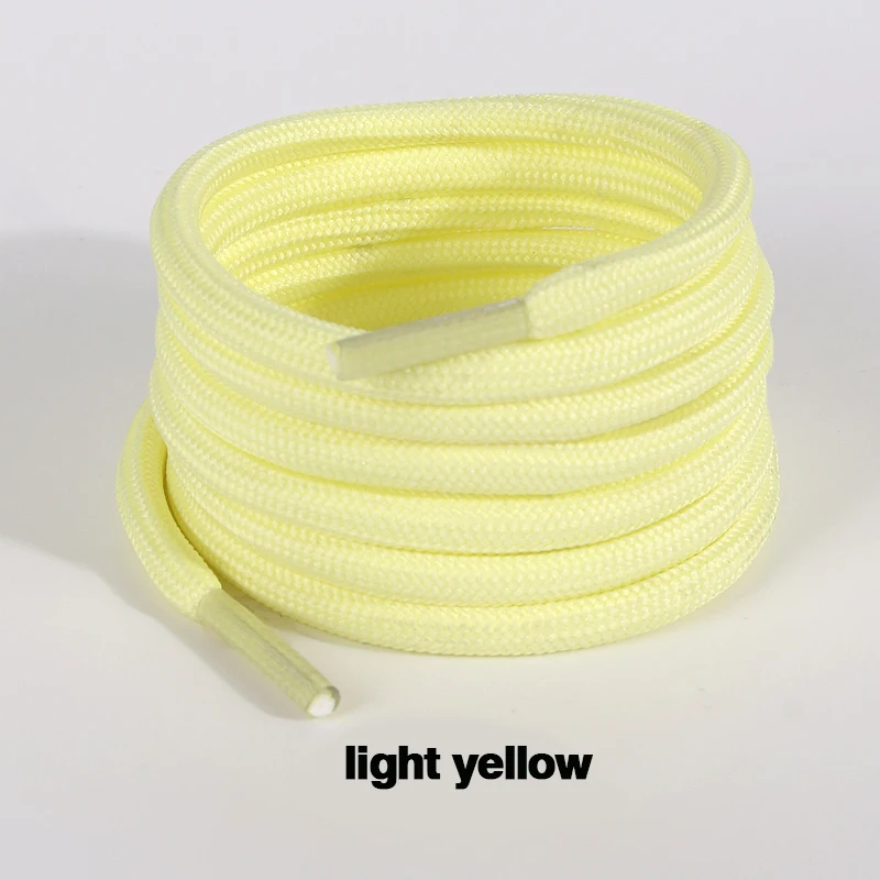 2025 Frühling und Sommer Beliebte Einfarbige Macaron-Schnürsenkel 5mm Runde Polyester Freizeit Unisex-Schnürsenkel – Detail 14