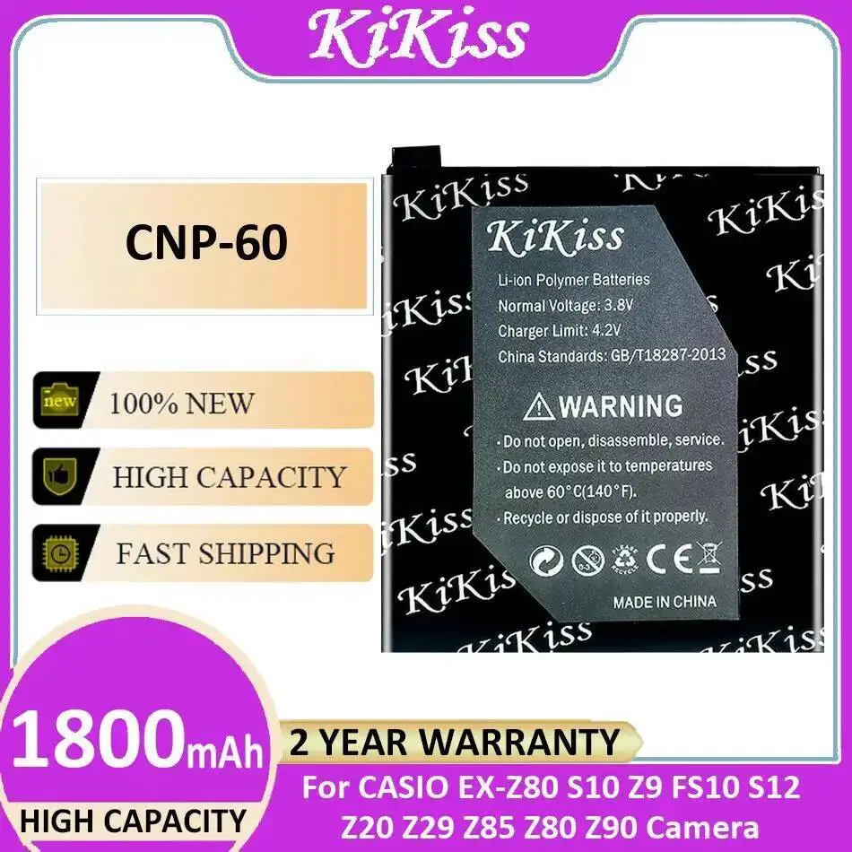 

Надежная мощность 1800 мАч Cnp-60 стабильная батарея для камеры для Casio EX-Z80 S10 Z9 FS10 S12 Z20 Z29 Z85 Z80 Z90