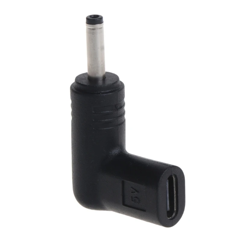 Power Adapter Type C Female to 3.5 x 1.35mm Male Plug Right Angled Connector Adapter 90° Plug Converter Adaptor