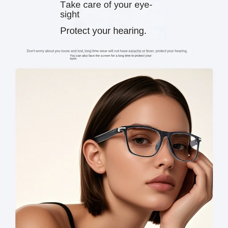 Bluetooth Smart Glasses HIFI Music Voice Assistant Hands-free Call Ultra-light Fashion Eyeglasses For Men Women Daily Use 2026
