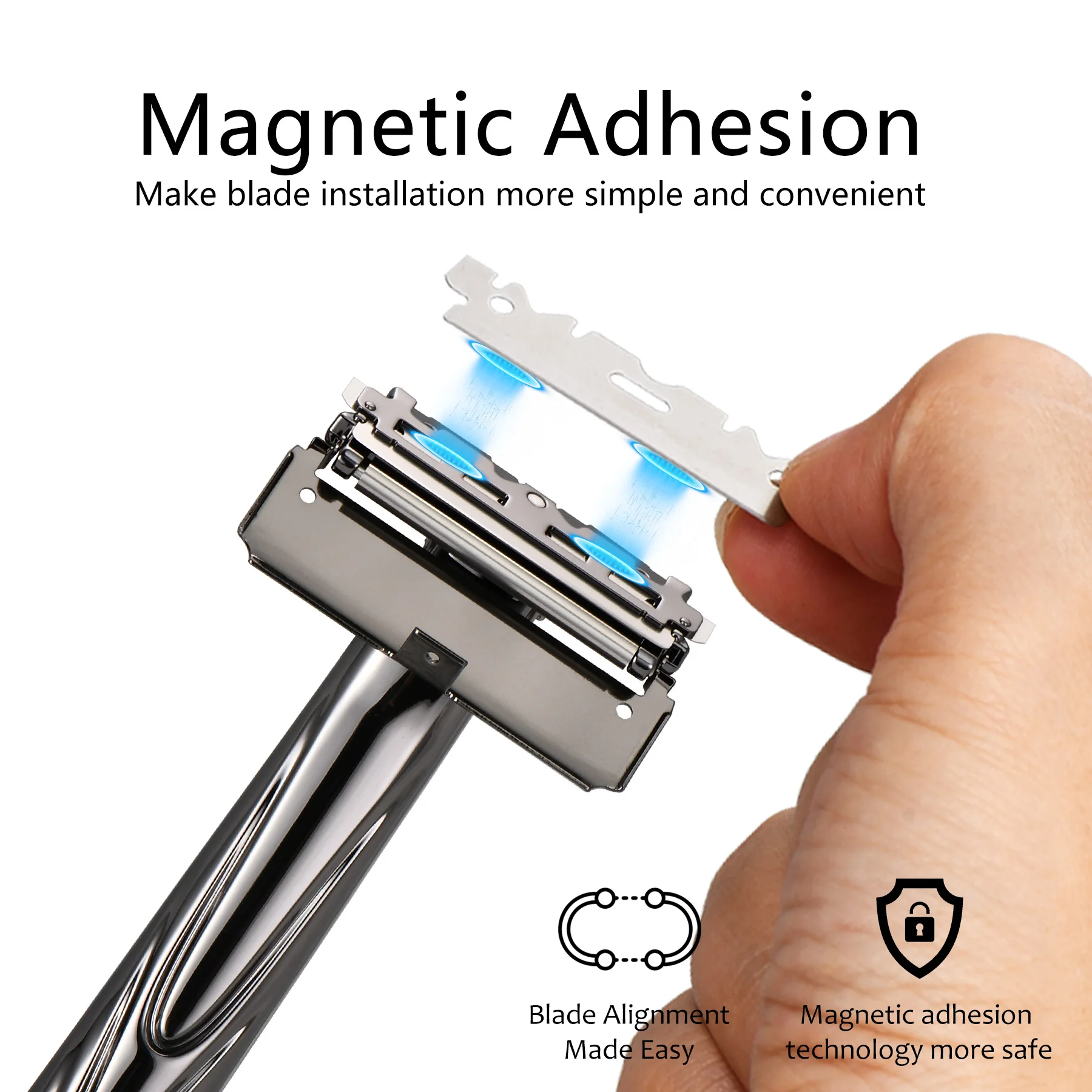 Shavcooo GP500 Glide 5.0 Pro Super Eco-Friendly Stainless Safety Razor Body Hair Shave Shaver for Men Women Gift with Travel Bag