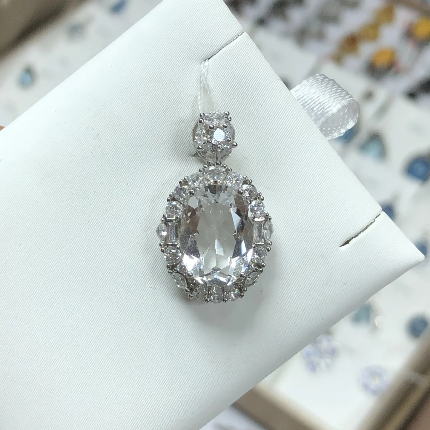 

1 Pc Natural Rock Quartz Pendant 10x14MM Faceted Oval Shape 925 Sterling Silver Crystal Reiki Healing Stone Jewelry Gift Women