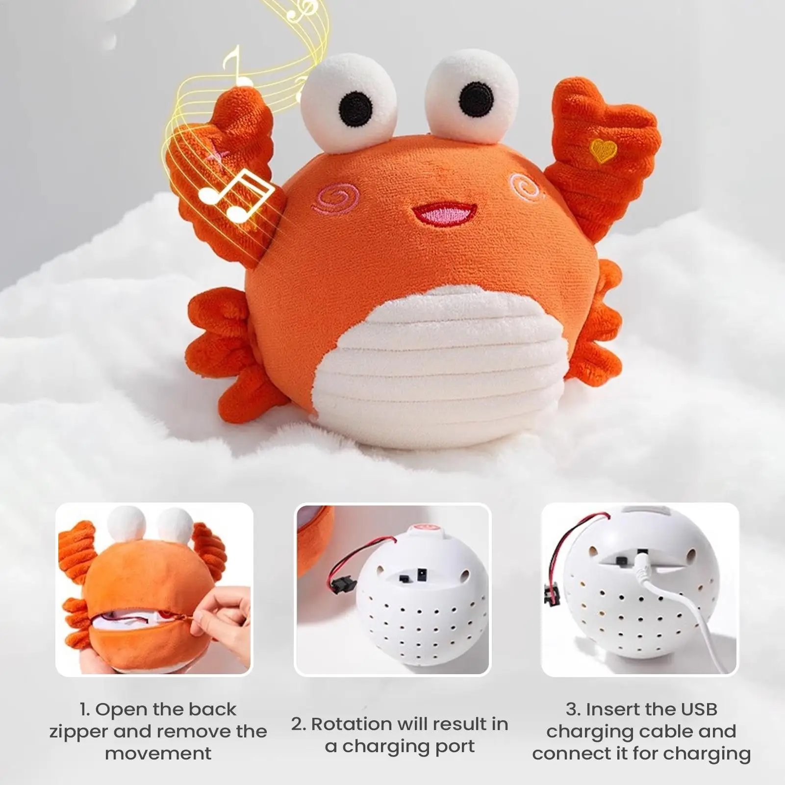 لعبة السلطعون الراقصة القابلة لإعادة الشحن، لعبة حسية متحركة أوتوماتيكية للزحف، لعبة تعليمية مضحكة على شكل حيوانات للأطفال الصغار هدية عيد ميلاد