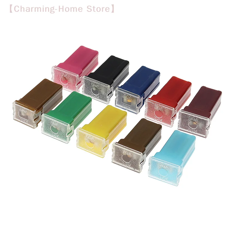 

【M】5pcs Mini Square Fuse 20A 30A 40A 50A 60A Set Automotive Car Fuse With Plastic Box Assortment Auto Fuse
