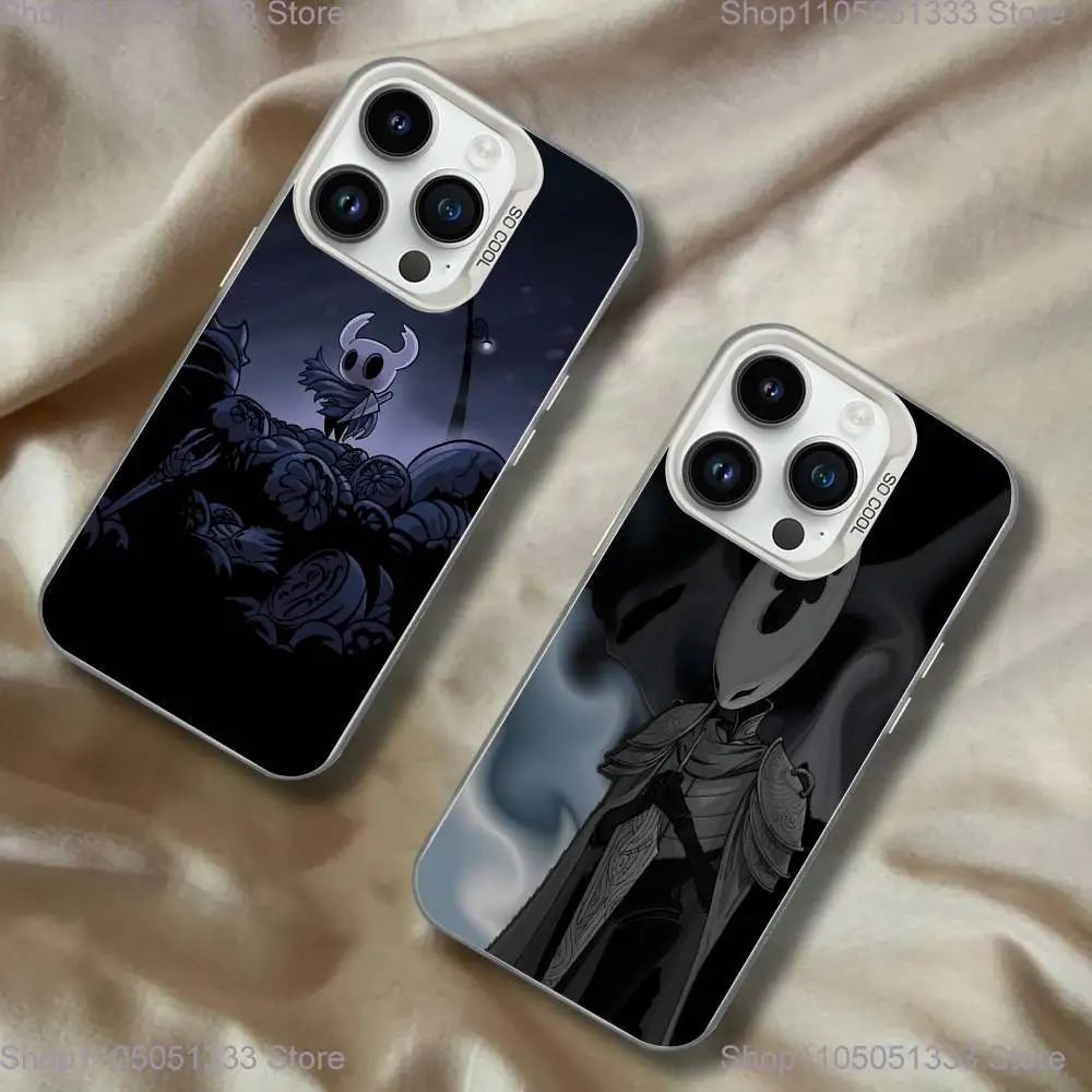 

Hot H-Hollow K-Knight Game Phone Case For iPhone 16,15,14,13,12,11,Pro,XS,Max,Plus,Mini,SE White Candy Matte Shockproof Cover