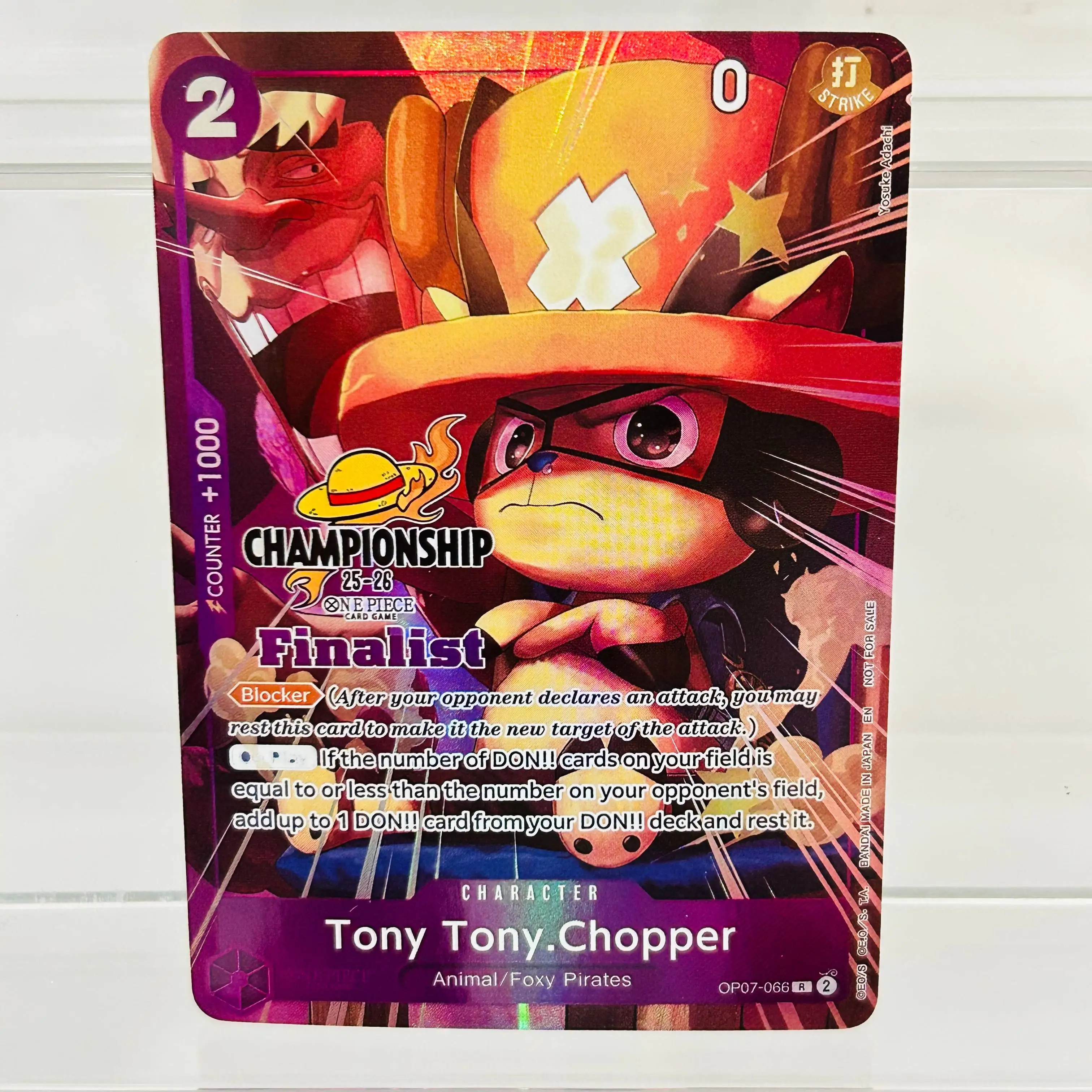 

One Piece Tony Tony.Chopper OP07-066 English Card Holographic Texture Perfect Condition DIY Premium Anime Collection Card