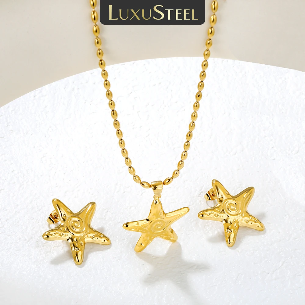 Vintage Fashion Jewelry Necklaces - LUXUSTEEL 스레드 불가사리 쥬얼리 세트 여성용