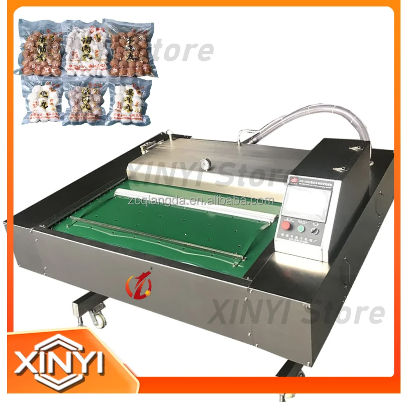 DZ 1100 Automatic Continuous Belt Type Vacuum Packaging Machine for Food Sealing Packaging Equipment Vacuum Sealer Machine