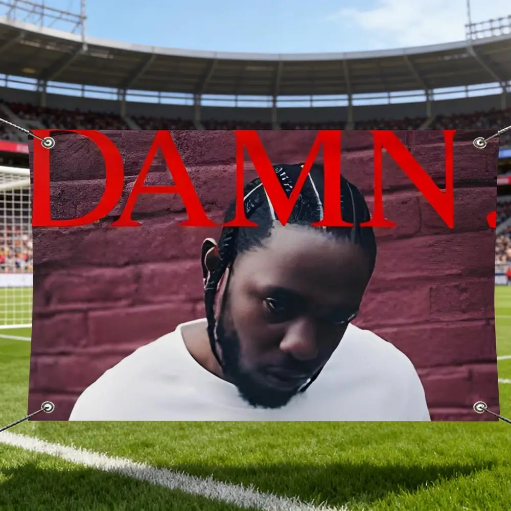 Rapper K-Kendrick Lamar Flags Outdoor Garden Flag Banner Decorative Yard for Home Patio Lawn Seasonal Holiday Party