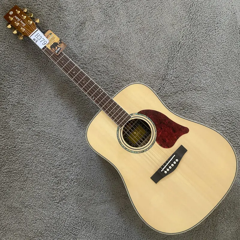 

H379 Genuine Galaxy Guitar 41'All Solid Acoustic Guitar 20 Frets Golden Grover Machine Heads Spruce with KOA Solid