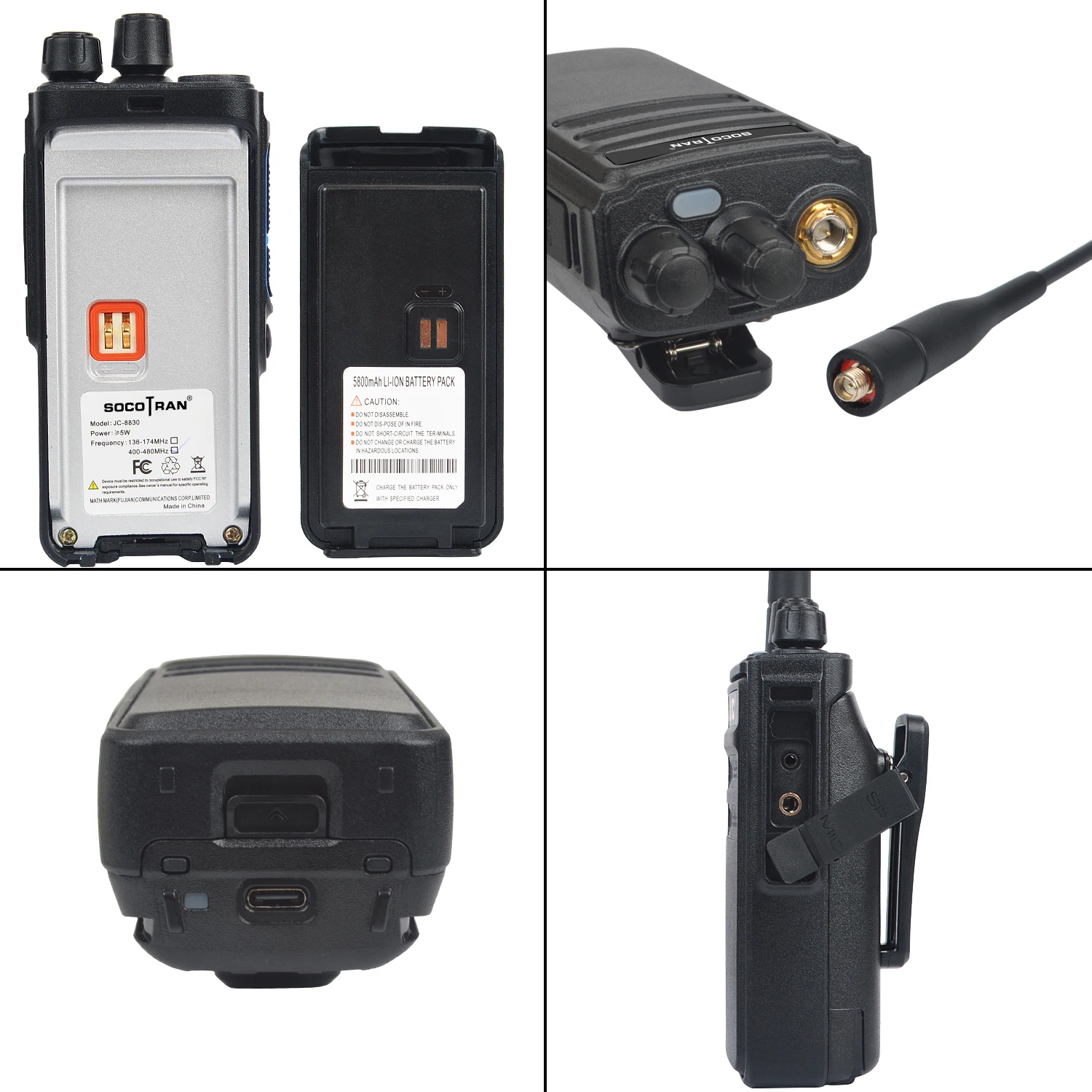 Handheld Two Way Radio Noise Reduction UHF 400-480MHz 199 channels Walkie Talkie portable Transceiver Noise Reduction