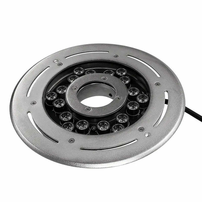 

RGB 316LSS 3in1 Full Color DMX IP68 54W Waterproof LED Pool Fountain Light Underwater Ring Nozzle 2700-6500K Outdoor Landscape