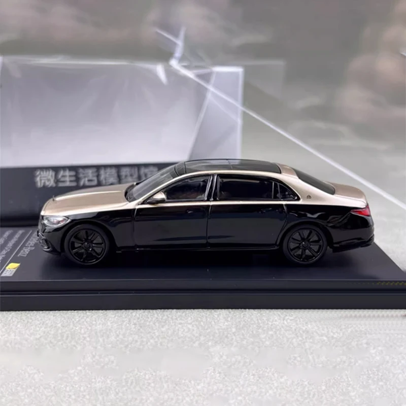 1:64 Skala Benz Maybach S-Class W223 S680 Symulacja Alloy Car Model Collection Static Display Decration Souvenir Gift Toy