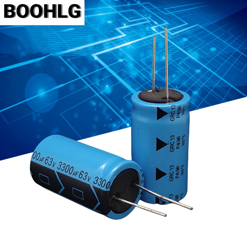 2 PCS 63v 3300uF GRC13 Filtro de Áudio Capacitor Eletrolítico 22x40MM