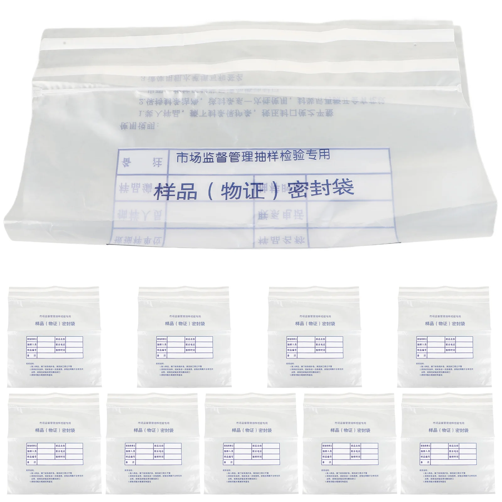 

10pcs Tamper Proof Bank Bags Large Size Cash Register Envelopes Plastic Evidence Writable Self Adhesive Strips