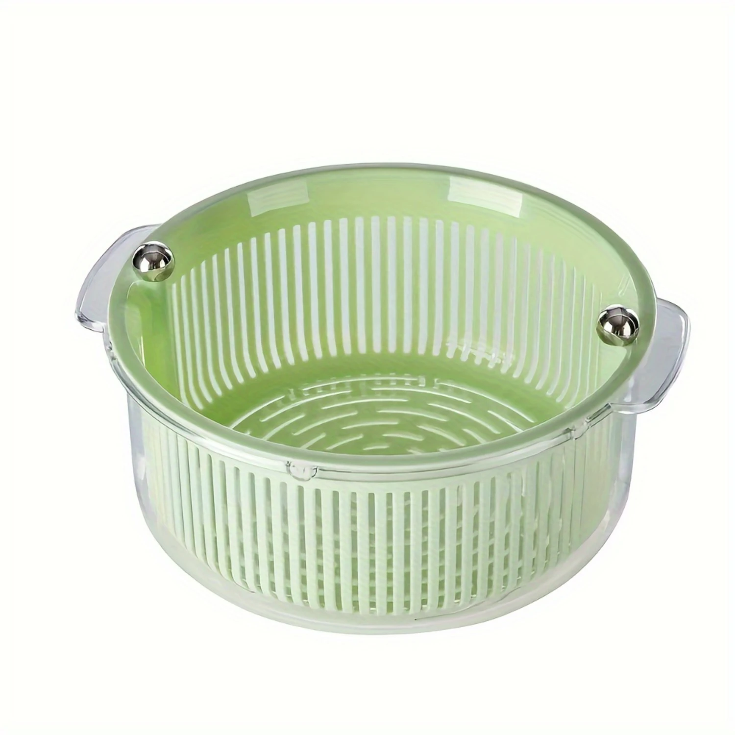 Cesta coladora de cocina multifuncional de 2 niveles con coladores dobles para un lavado y drenaje conveniente de verduras y frutas, BP