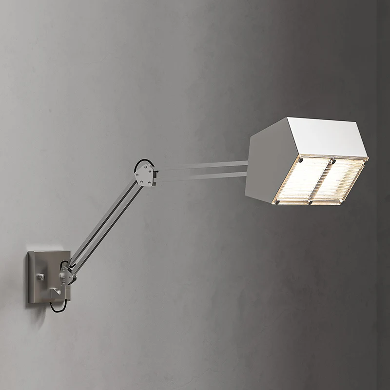 

Retro car headlight rocker arm wall lamp designer stainless steel simple modern decorative lamp