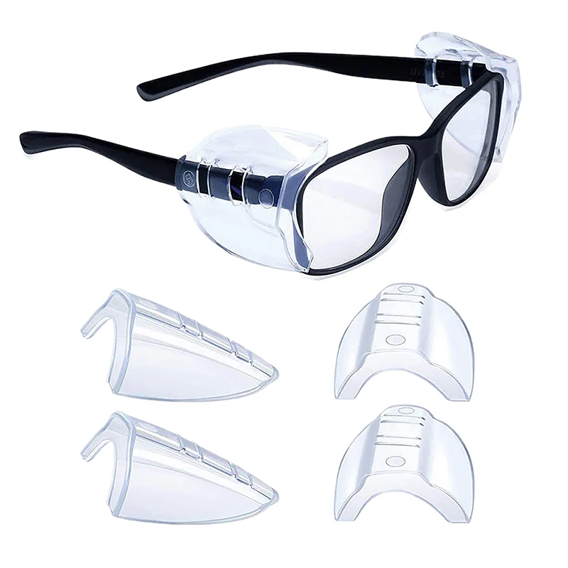 1 Pair Flap Glasses Safe Protection Side Cover Safety Eye Glasses Side Shields TPU Flexible Protector 12/17mm Fits All Size