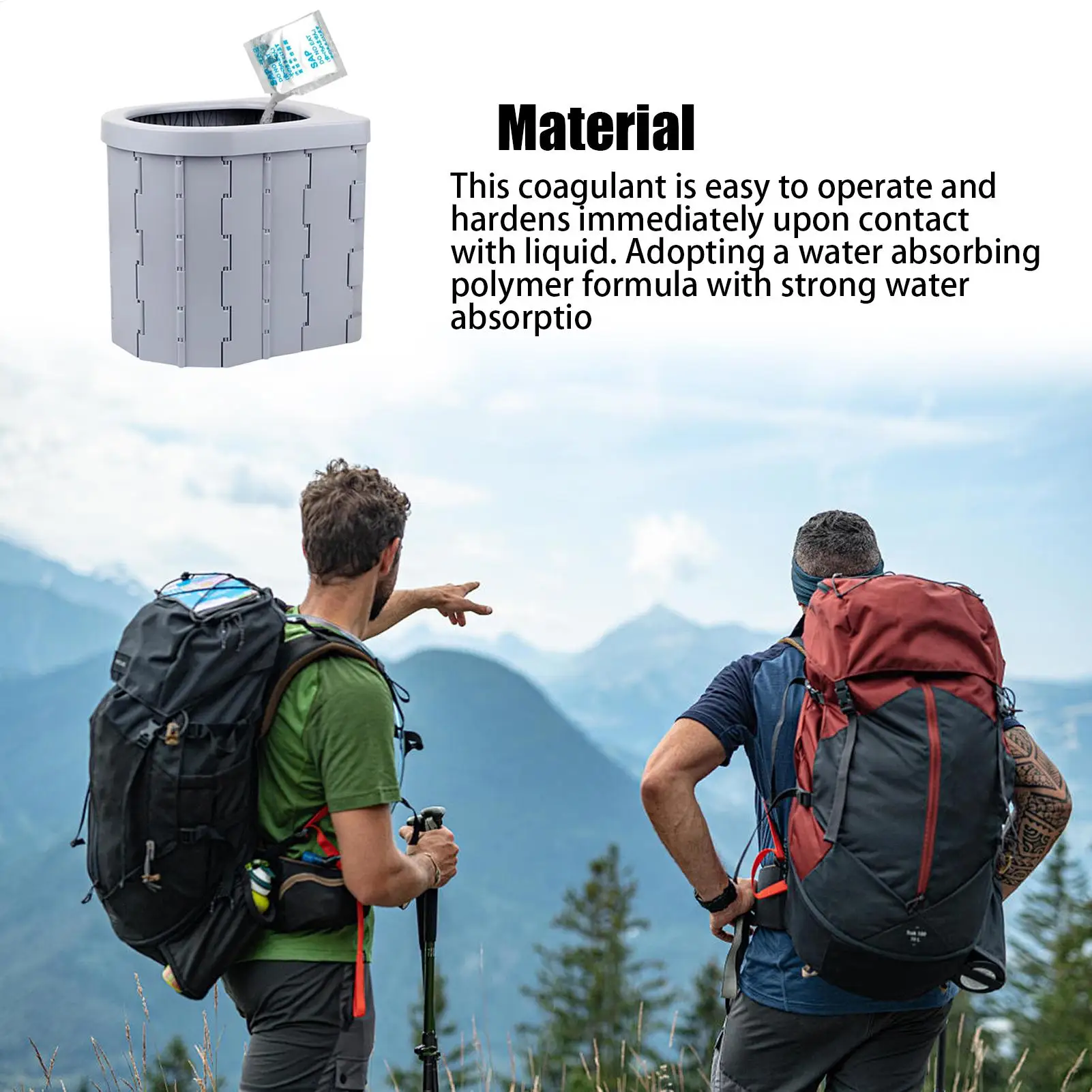 50pcs Poo Urine Absorbent Gel Portable Toilet Coagulant Waste Gelling Deodorizing Powder Eco Absorbent Gel for Camping Toilet