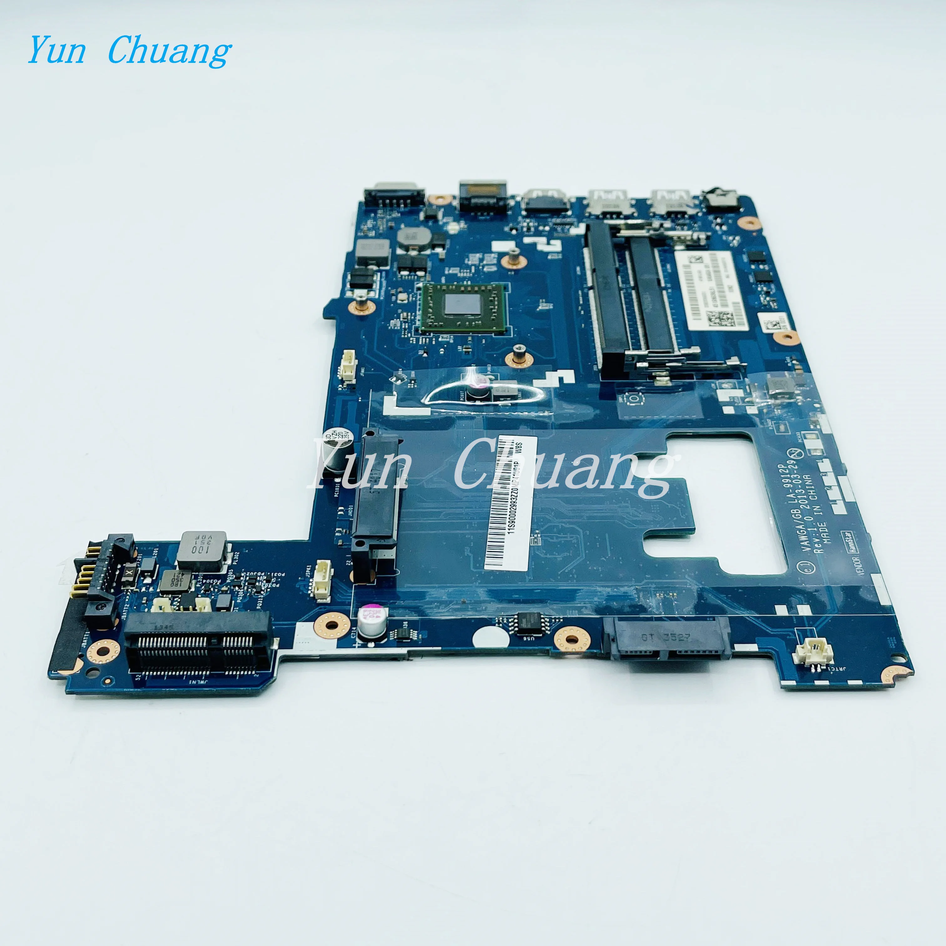 Imagem -06 - Vawga gb La-9912p Placa-mãe para Lenovo Ideapad G405 14 Polegadas Computador Portátil Mainboard 90002993 com A45000 Cpu Uma 100 Totalmente Testado