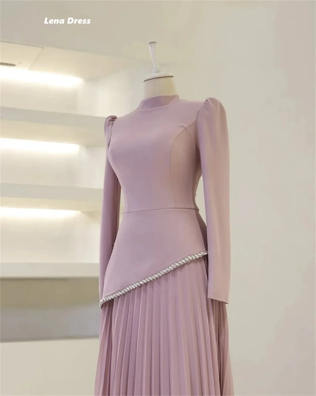 Lena Custom Made Prom Dresses 2025 Evening Dress Luxury Elegant Evening Dresses for Special Occasions Long Sleeves Ball Gowns image 5
