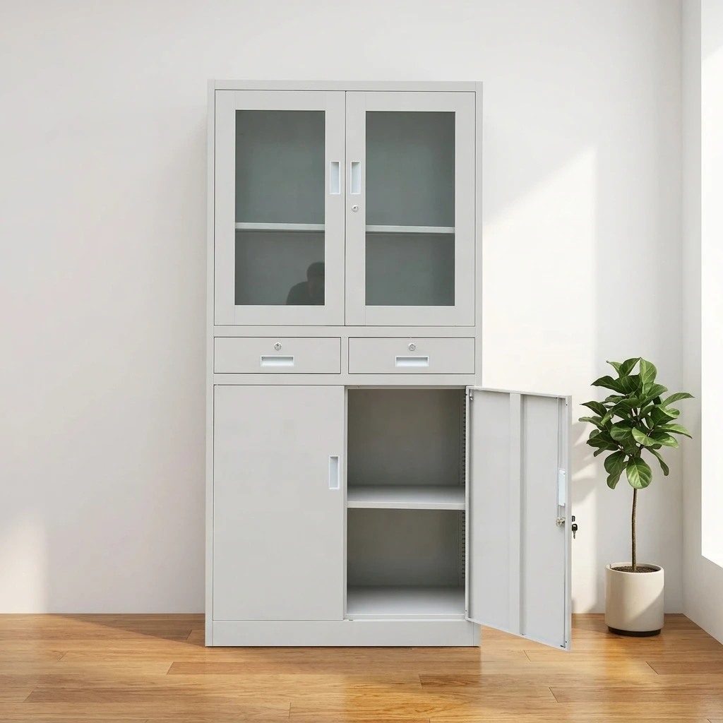 Metal Contemporary Office Filing Cabinet with Key Commercial Grade Storage for Office Home Study Use