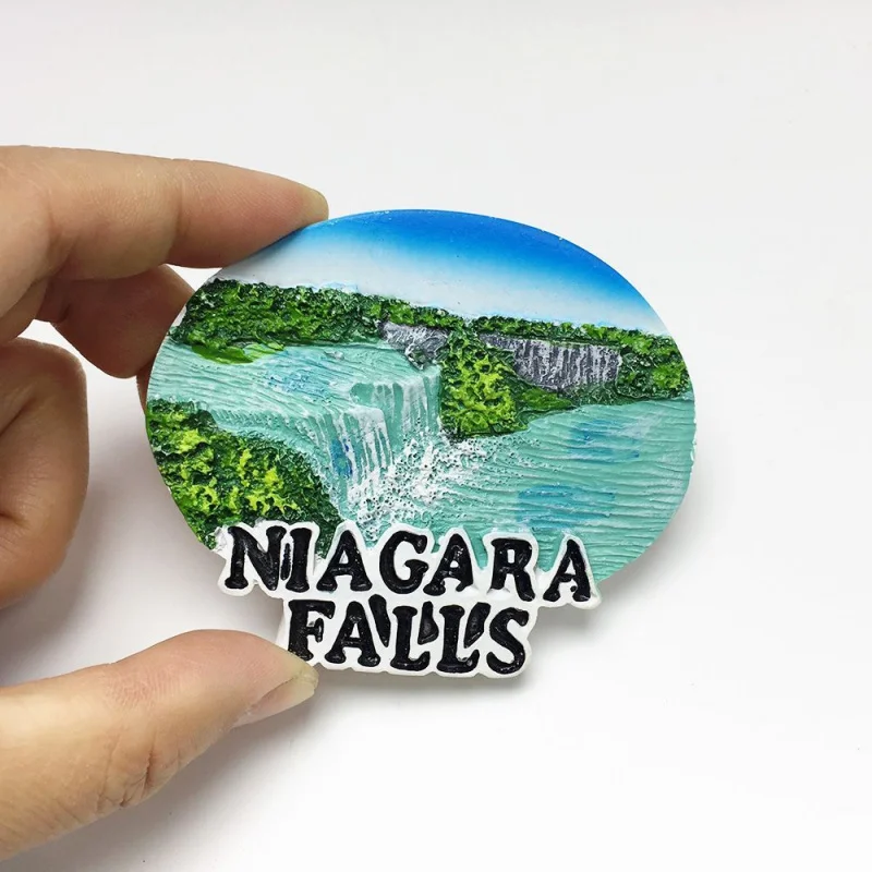 شلالات نياجرا الولايات المتحدة الأمريكية كندا تذكارية مغناطيس الثلاجة ثلاثية الأبعاد الراتنج Imanes Nevera Aimants مغناطيس الثلاجة للثلاجة عناصر ديكور المنزل لطيف #2