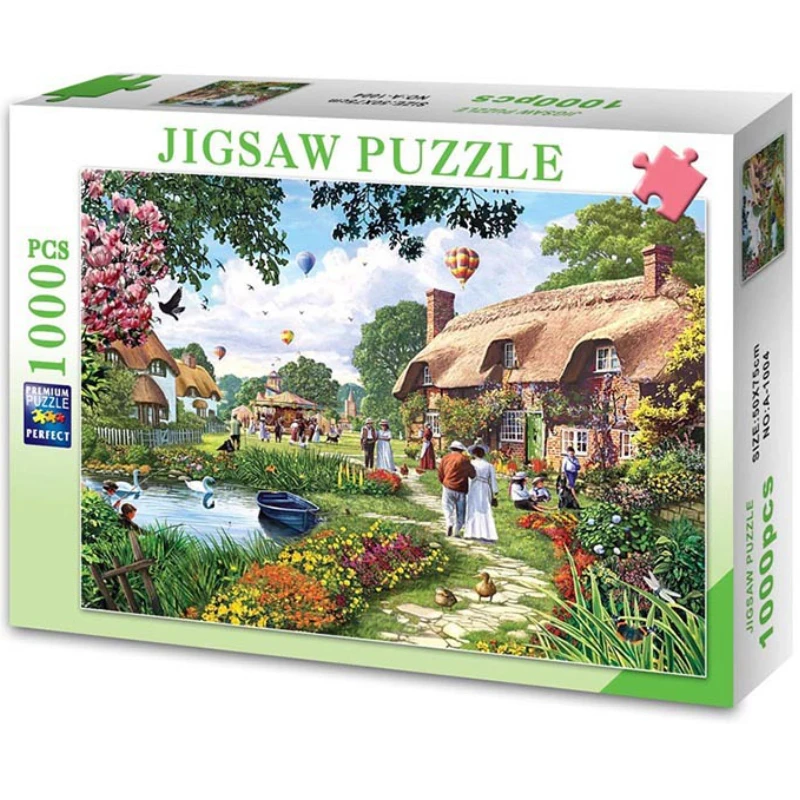 75*50cm Adult Paper Jigsaw Puzzle 1000PCS European Garden Landscape Adults Stress Relief Children Educational Entertainment Toys