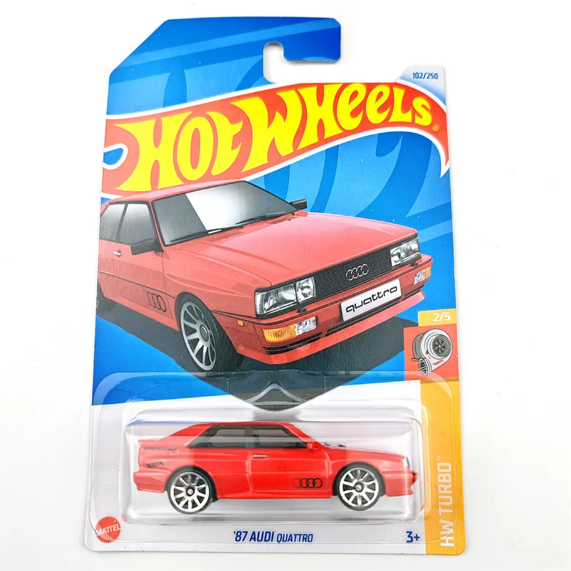 2024-102 Hot Wheels Cars 87 AUDI QUATTRO 1/64 Metal Die-cast Model Collection Toy Vehicles