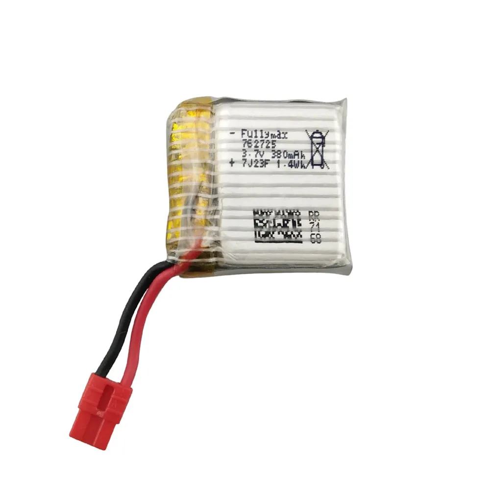 3.7V 380 Mah Batterij 762725 Voor Syma X21 X21W X26 Quadcopter Onderdelen Afstandsbediening Helikopter Accessoires 3.7V lipo Batterij