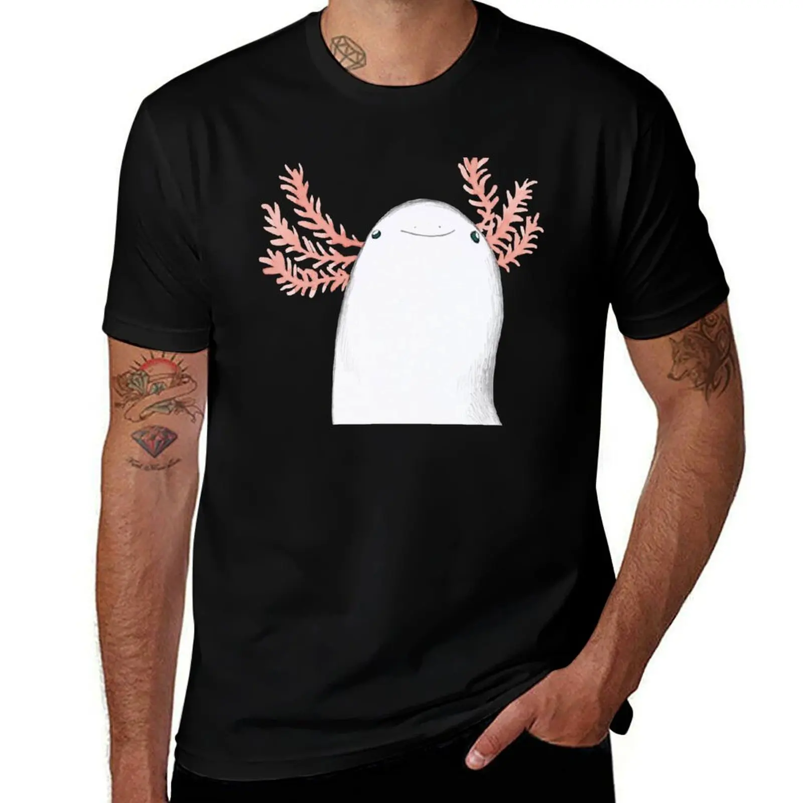 Axolotl Close-Up T-Shirt cotton t shirt pack T-Shirt
