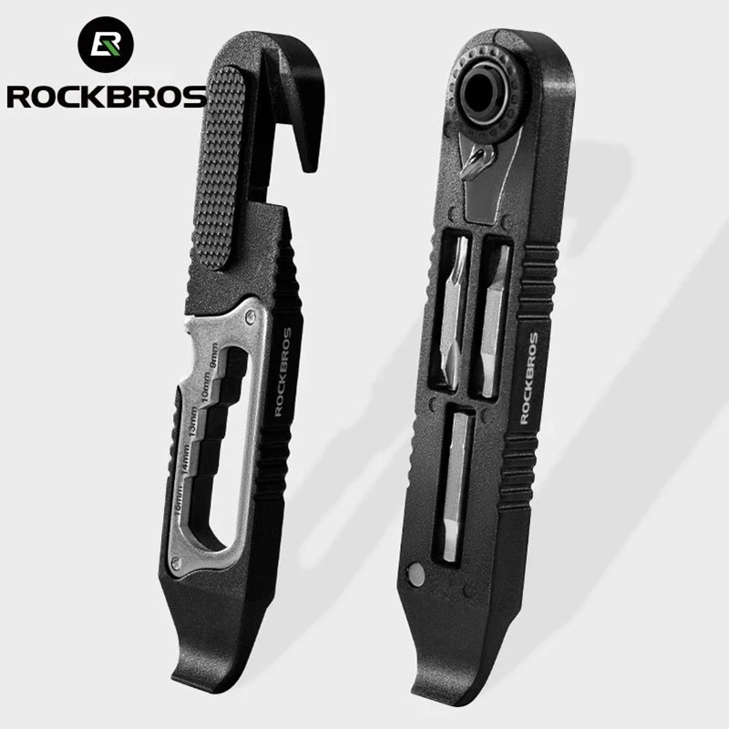 

ROCKBROS Multifunction Bicycle Tools Portable Rachet Maintenance Tool Set Hexagon Wrench Tire Levers Tire Disassembly Bike Tools