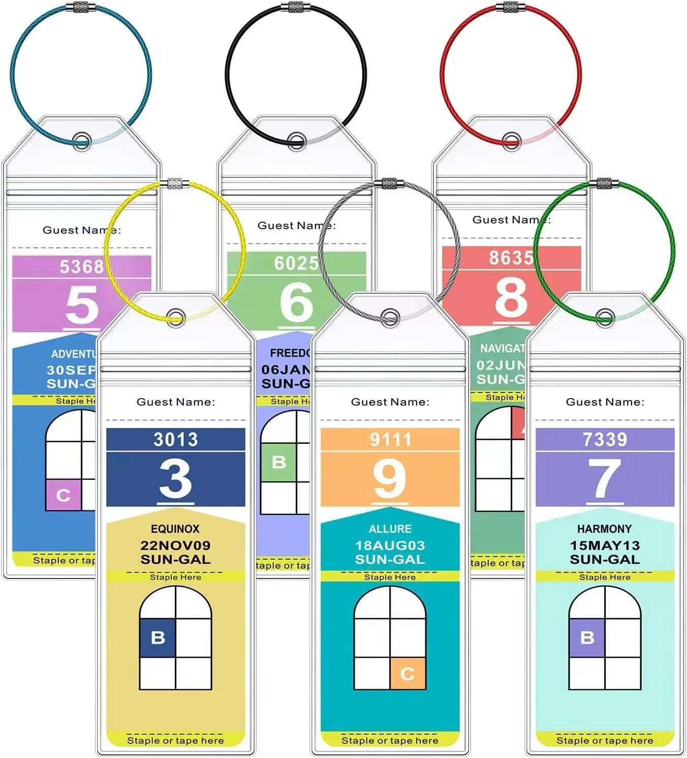 

XIMINMIN Luggage Tags for Royal Ships and Celebrity, 6Pack Clear Tags Cruise Travel Essentials