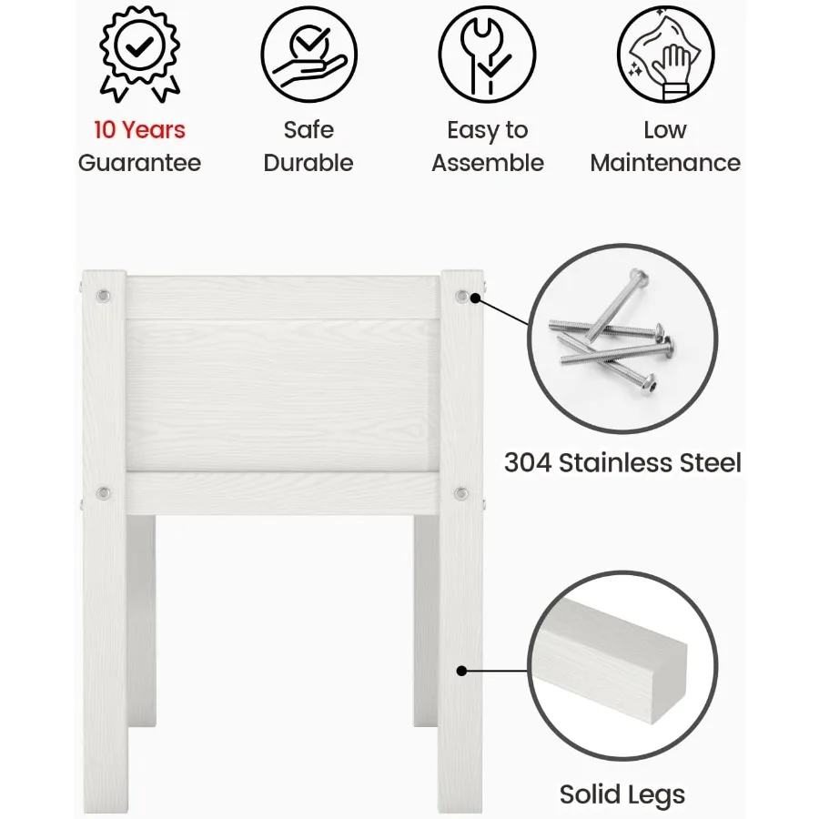 سرير حديقة صغير مرتفع HDPE صندوق زراعة مرتفع مع أرجل في الهواء الطلق زارع مناسب لجميع الأحوال الجوية أسرة مرتفعة للبذور عشب زهرة الخضار