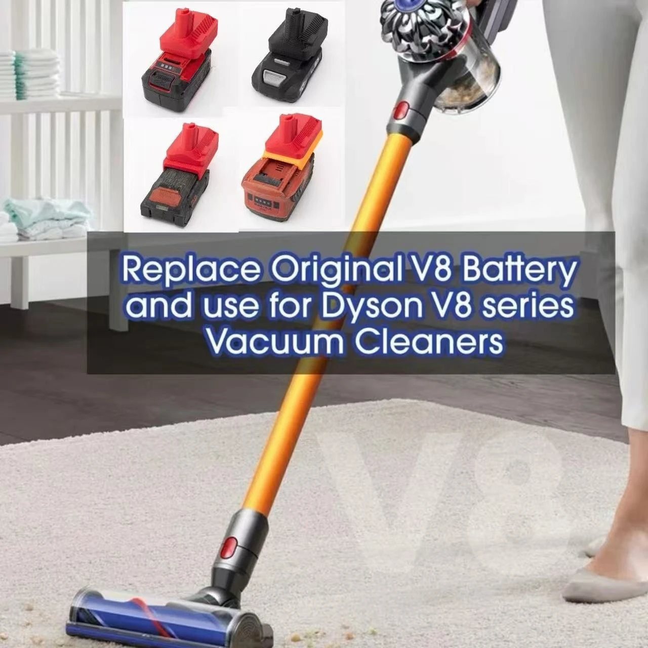 

Адаптер для аккумулятора Dyson V7 V8, предназначенный для преобразования литиевых аккумуляторов Hilti/Ozito/Aldi Ferrex Activ Energy в аккумуляторы для пылесосов.