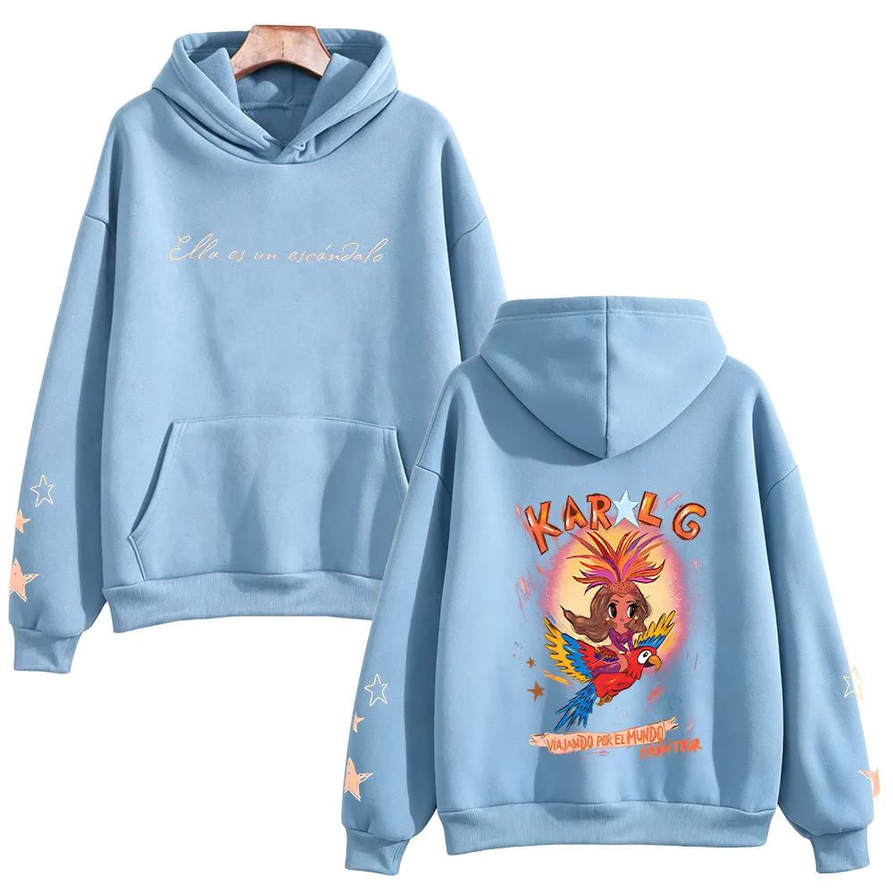 Ivonny Hoodie Karol G Grafik-Kleidung Unisex Herren Damen Pullover Sweatshirt Locker Langarm Fans Herbst Winter Oberteile Streetwear – Detail 10