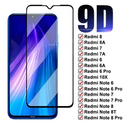 9D Protective Glass for Xiaomi Redmi 8 8A 7 7A 6 6A K20 K30  Tempered Screen Protector Redmi  Note 8T 8 7 6 ProSafety Glass Film