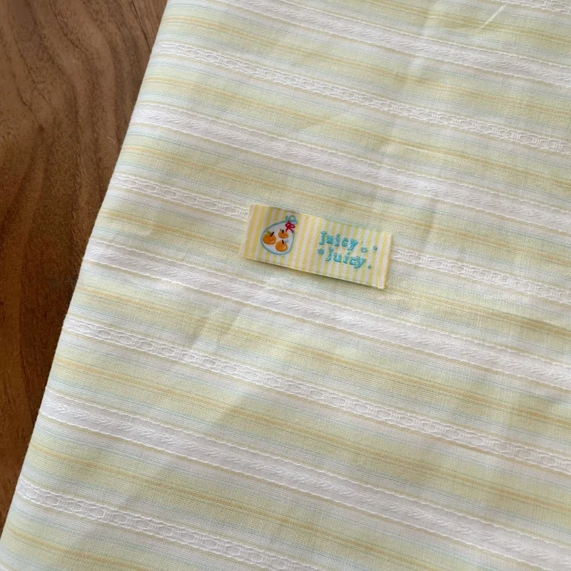 

Lemon green three-dimensional rhombus-shaped hollow striped jacquard top, shirt, dress, hairband fabric DIY handicraft