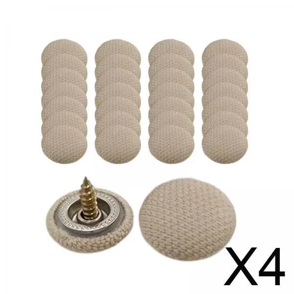 

Roof Repair Button Plaid Cloth Beige Headliner Retainer Kit for Auto Vehicle Ceiling Restoration