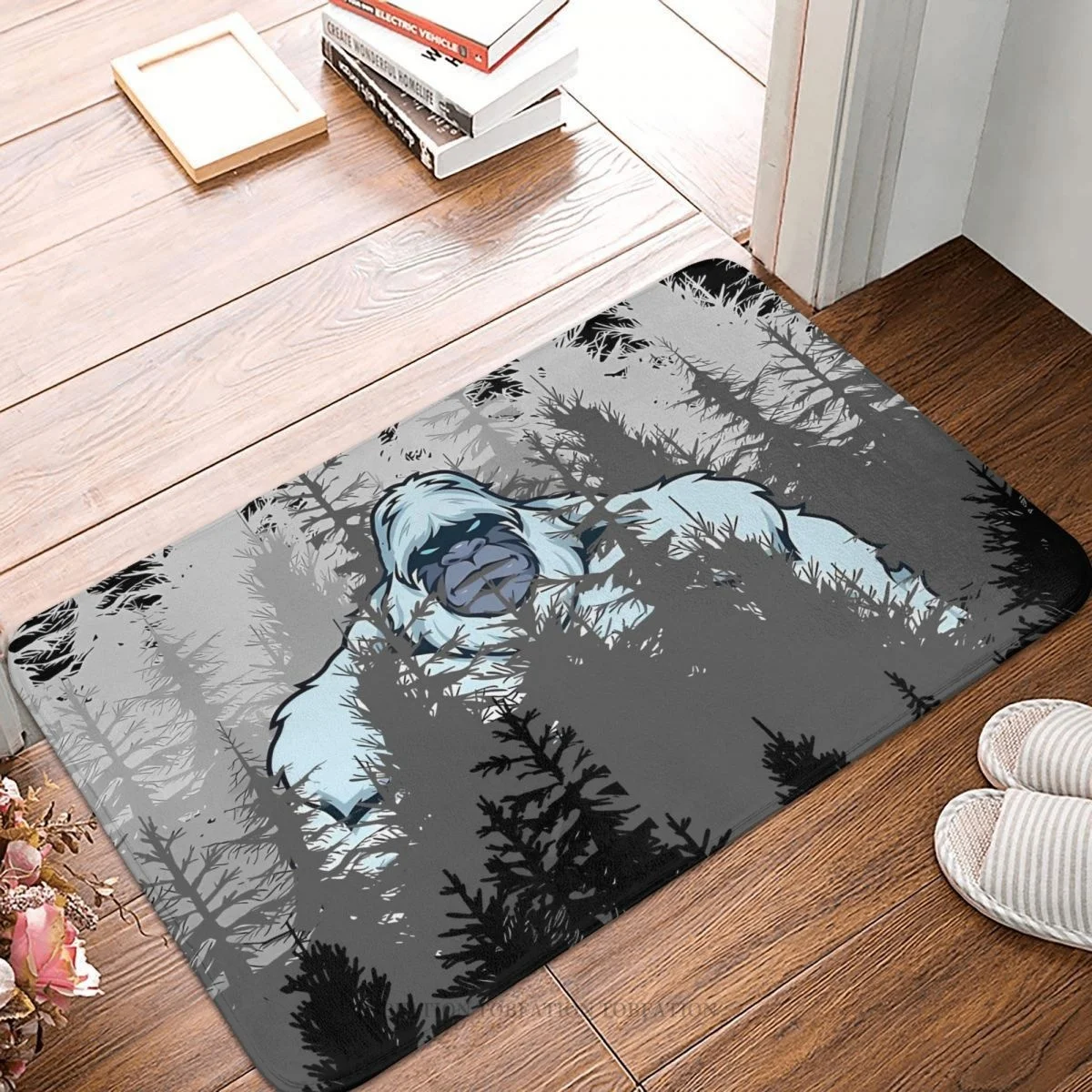 Bigfoot Sasquatch Bathroom Mat Halloween Costume Doormat Flannel Carpet Outdoor Rug Home Decor