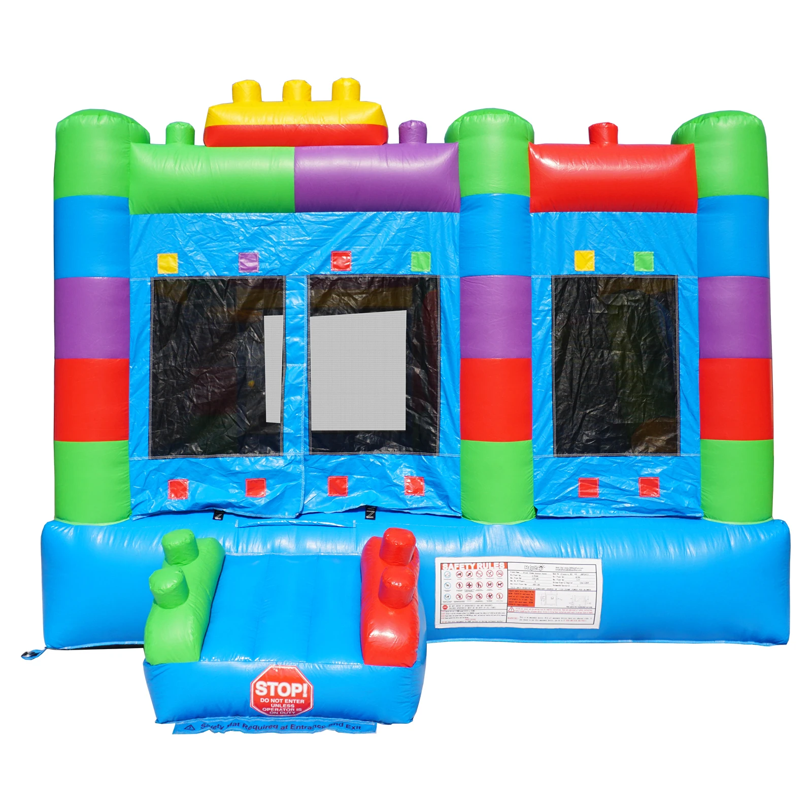 Semi Commercial Bounce House for Big Kids,Built-in Slide,PVC Material,for Backyard Outdoor Party