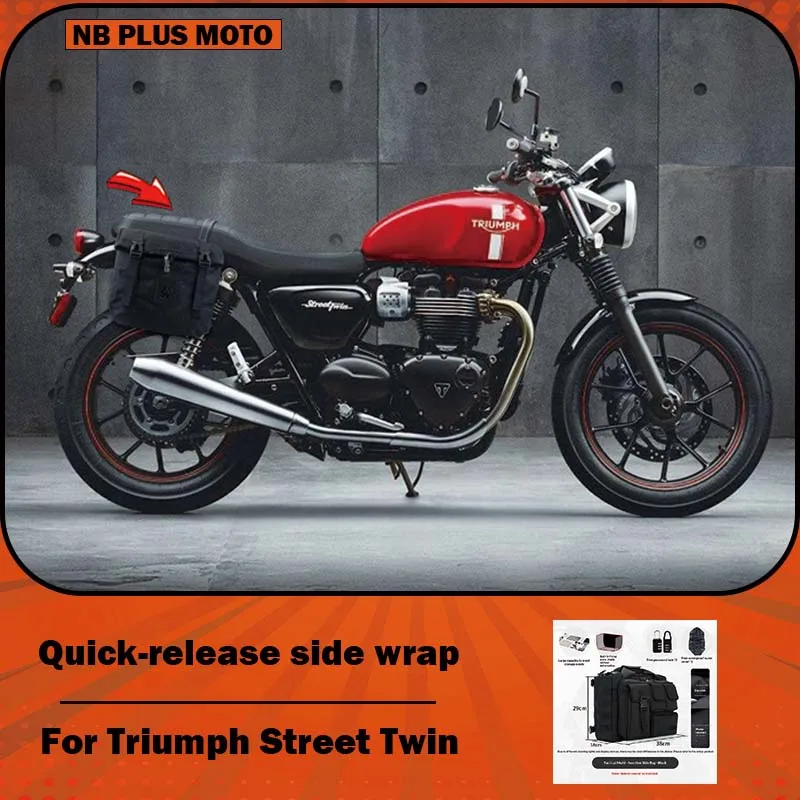 【Premium】For Triumph Street Twin Cylinder Speed ​​Modification Quick-Release Side Bags, Waterproof Side Bags