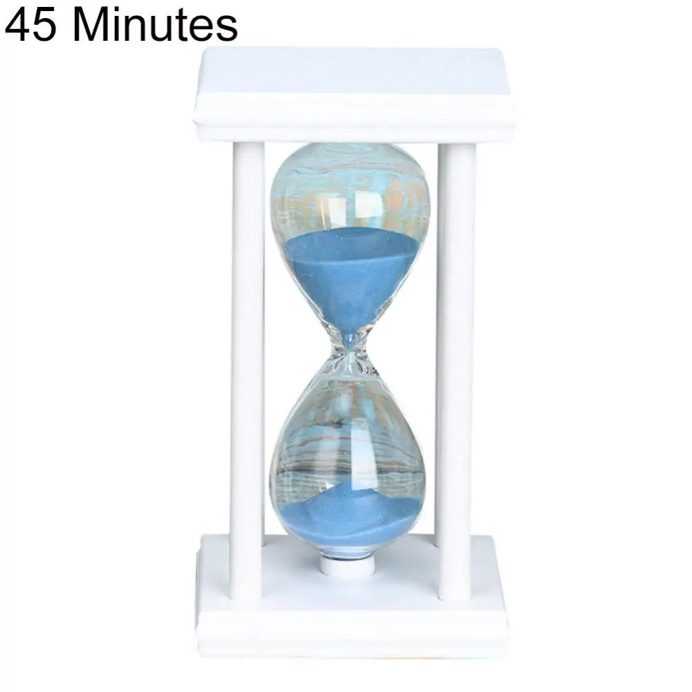 Sand Clock Timer 45/60min Wooden Sandglass Hourglass Kitchen School Home Decor