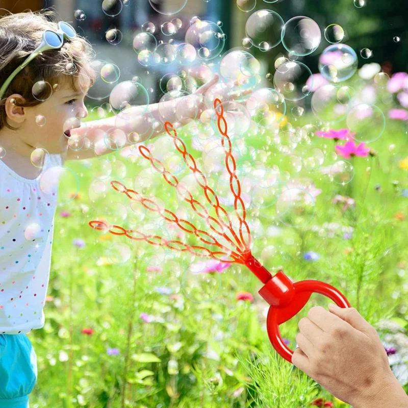 Hand-Held Smiling Face Five-Claw 32-Hole Bubble Wand Can Produce A Large Number Of And Bubble Blowing Machine